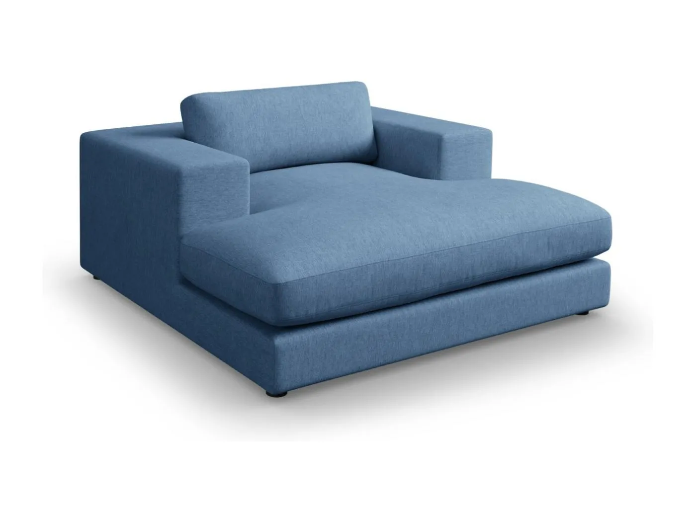 CXL by Christian Lacroix - Chaiselongue "Tendance" Sitzer aus strukturiertem Stoff dunkelblau - 156x140x72cm