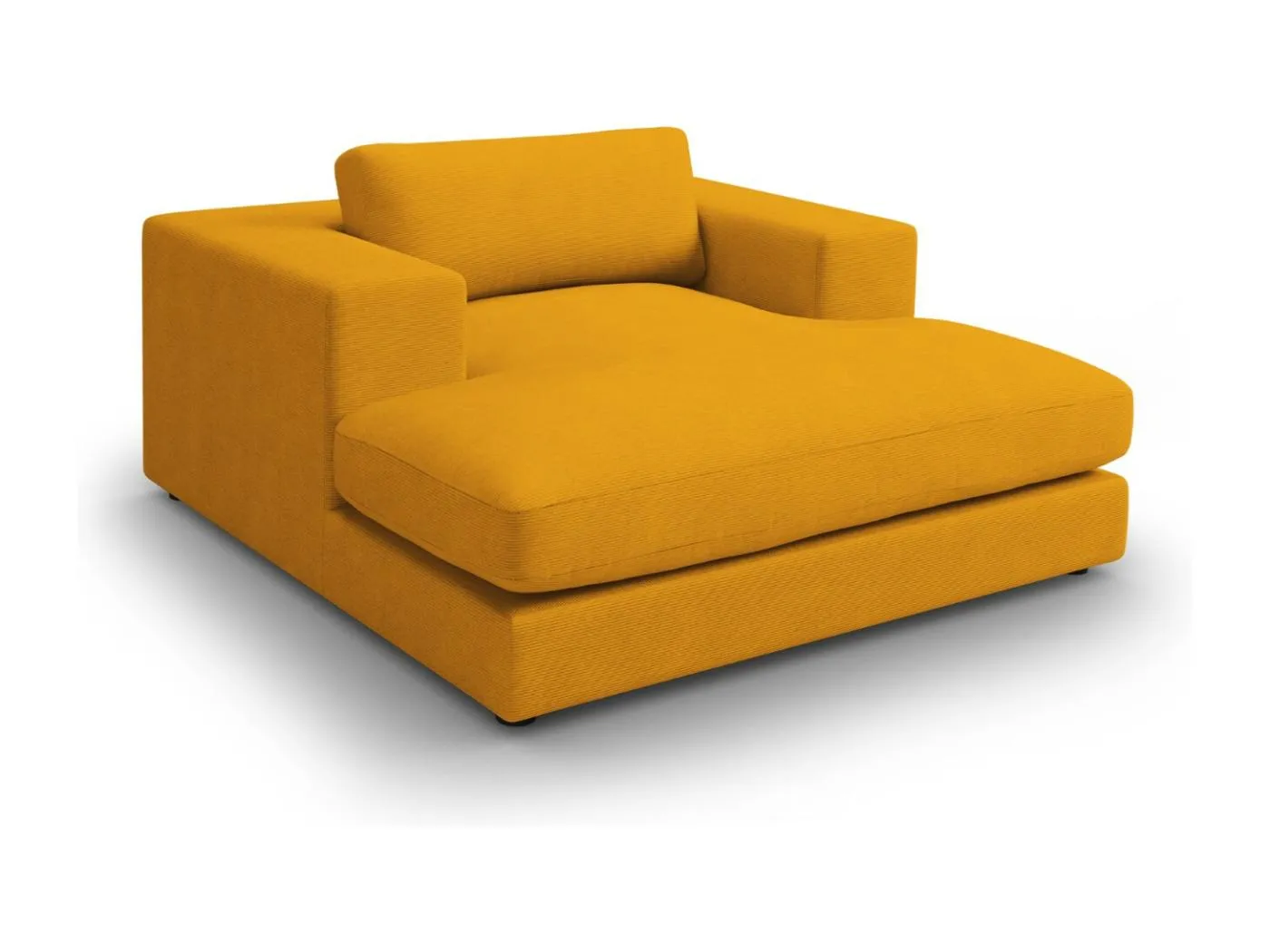 CXL by Christian Lacroix - Chaiselongue "Tendance" Sitzer aus Cord gelb - 156x140x72cm