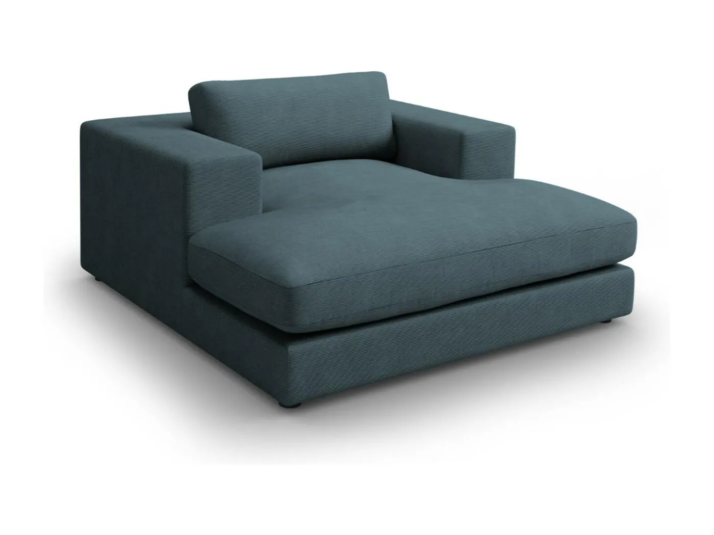 CXL by Christian Lacroix - Chaiselongue "Tendance" Sitzer aus Cord blau - 156x140x72cm