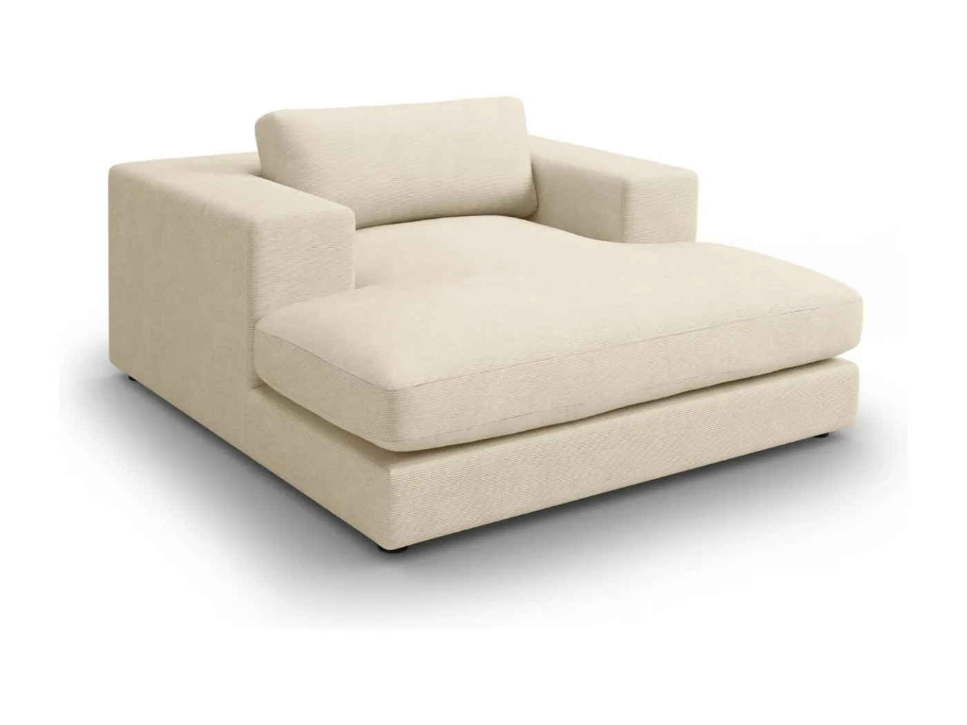 CXL by Christian Lacroix - Chaiselongue "Tendance" Sitzer aus Cord leichtes beige - 156x140x72cm