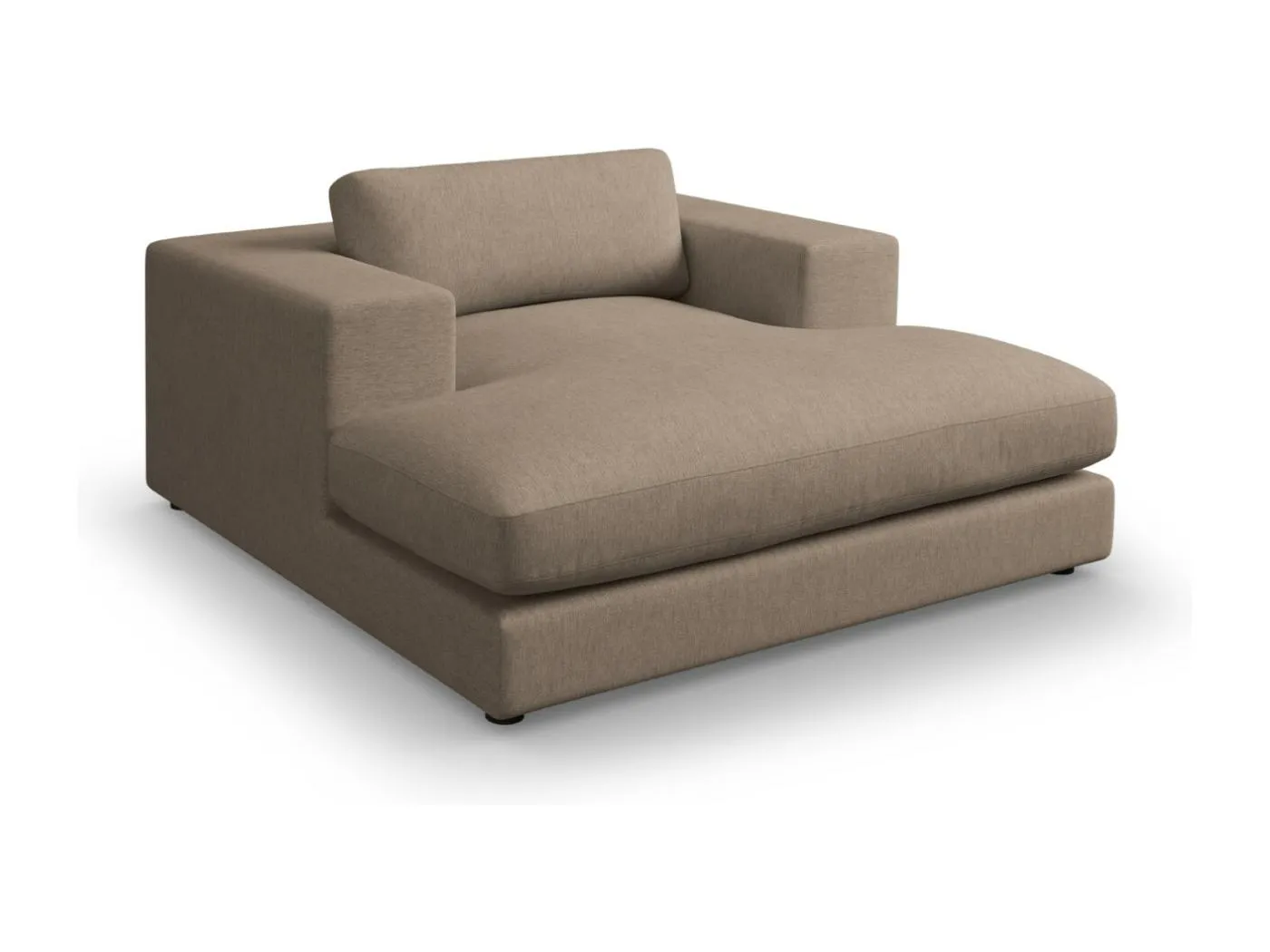 CXL by Christian Lacroix - Chaiselongue "Tendance" Sitzer aus strukturiertem Stoff hellbraun - 156x140x72cm