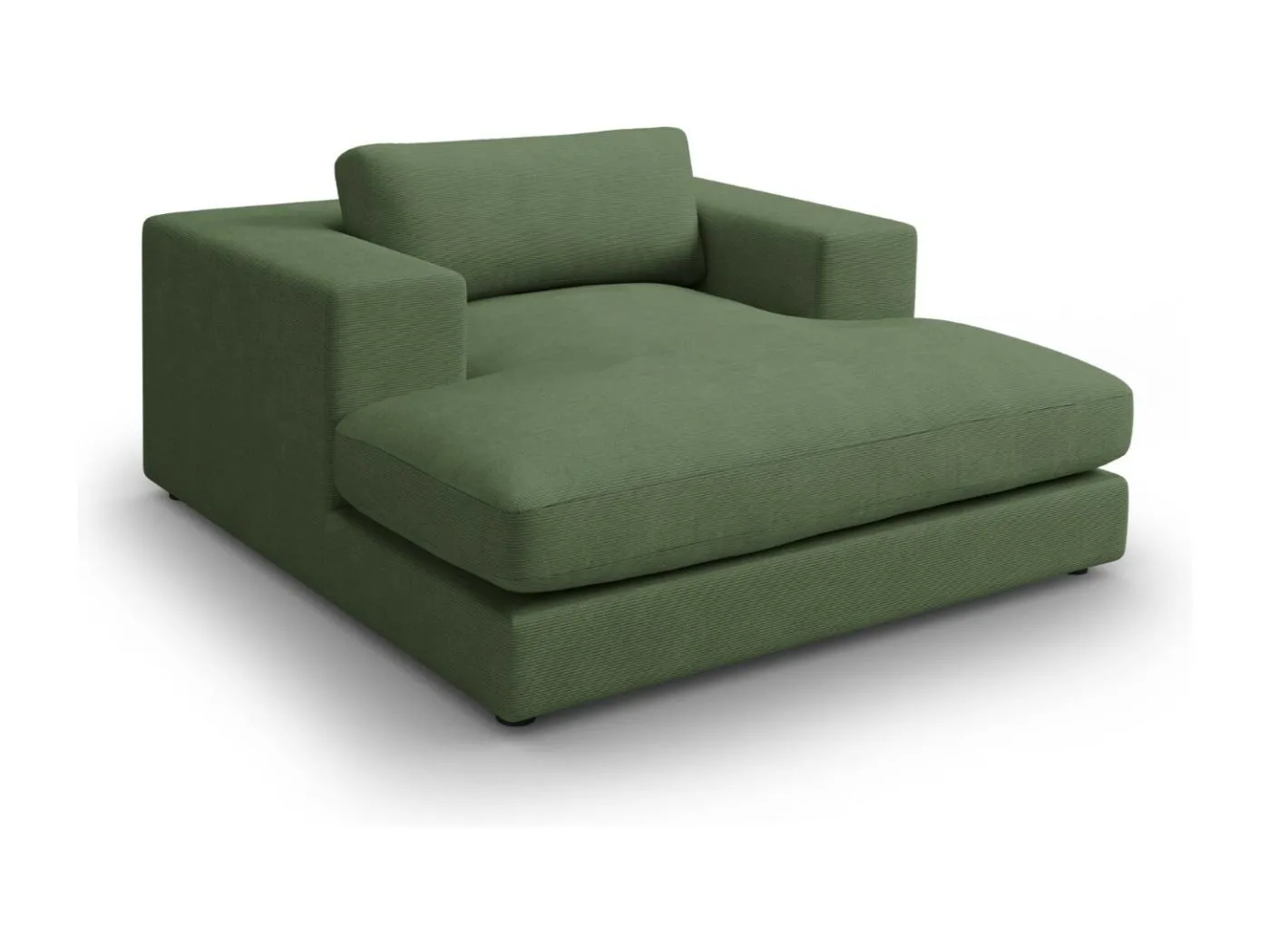 CXL by Christian Lacroix - Chaiselongue "Tendance" Sitzer aus Cord grün - 156x140x72cm