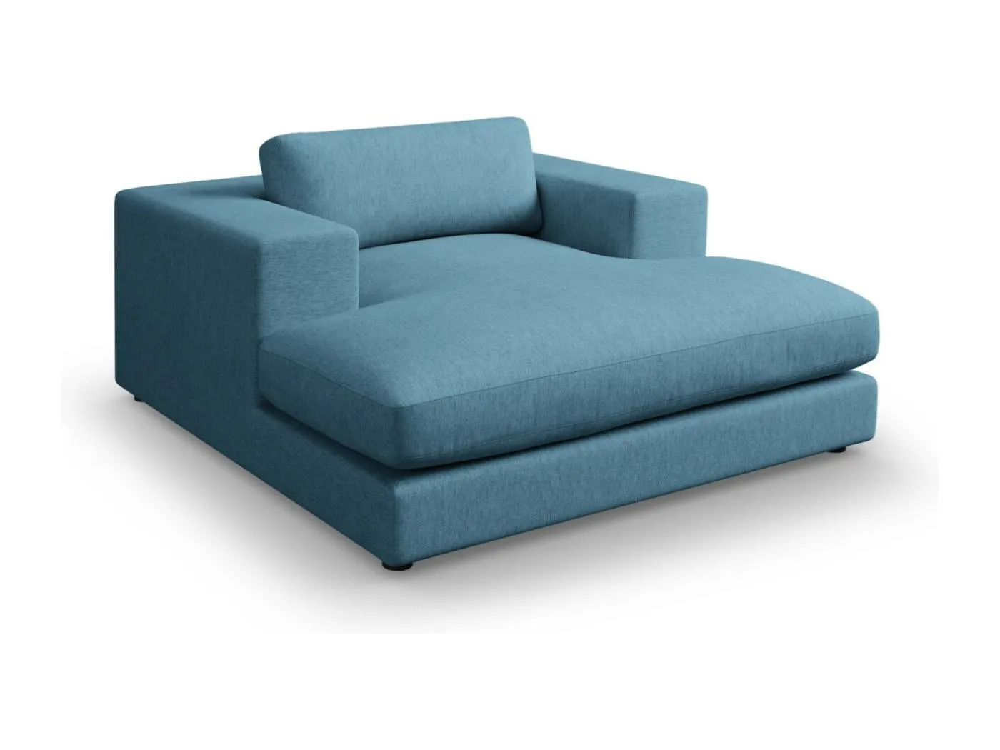 CXL by Christian Lacroix - Chaiselongue "Tendance" Sitzer aus strukturiertem Stoff blau - 156x140x72cm