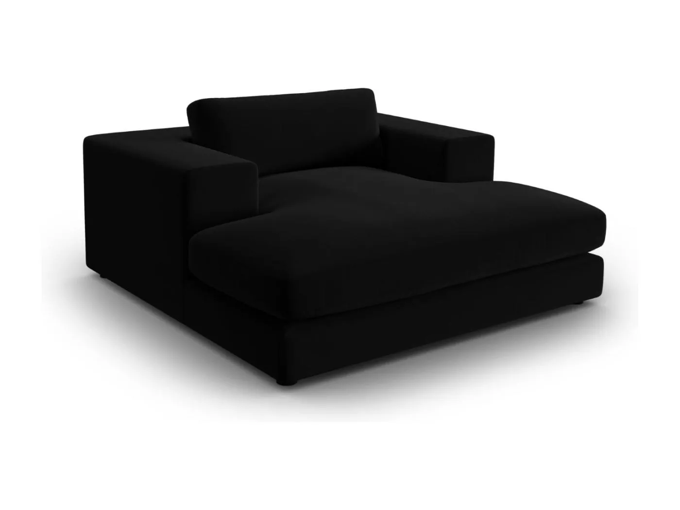 CXL by Christian Lacroix - Chaiselongue "Tendance" Sitzer aus Samt schwarz - 156x140x72cm