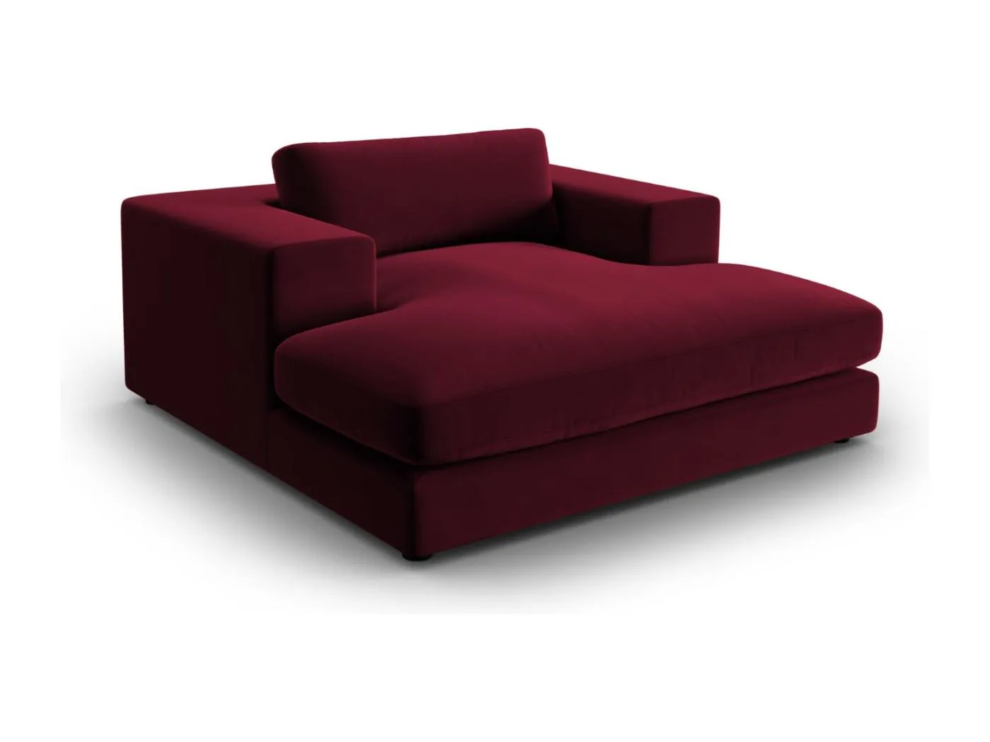 CXL by Christian Lacroix - Chaiselongue "Tendance" Sitzer aus Samt rot - 156x140x72cm