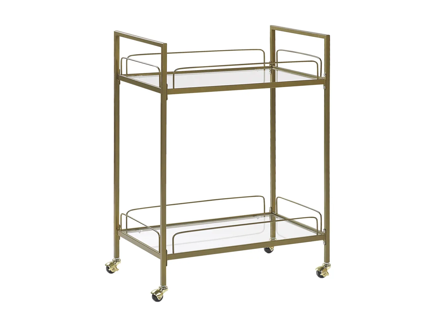 Wunderschöner, mobiler Servierwagen in goldener Farbe Veneta