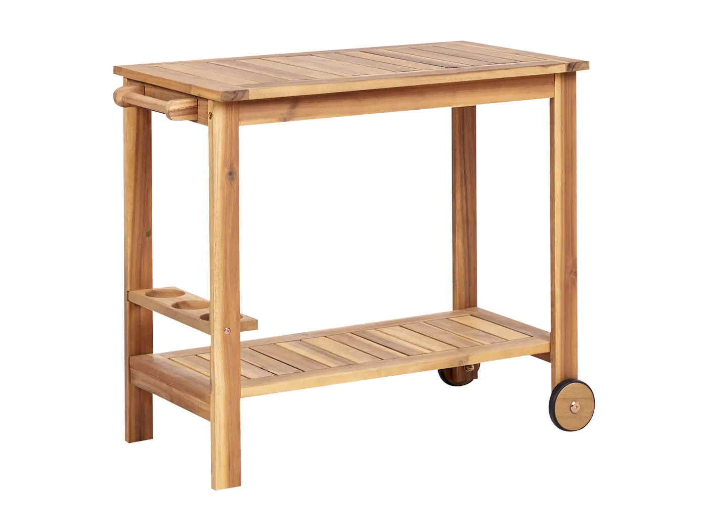 Outdoor Servierwagen SASSARI II zertifiziertes Akazienholz Hellbraun