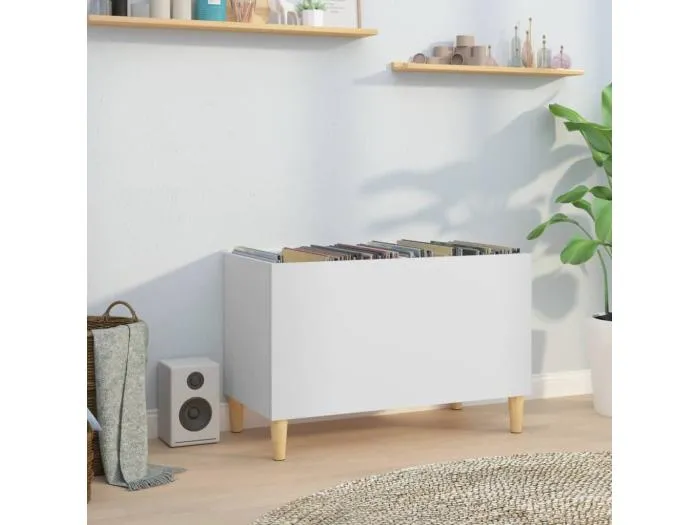 Plattenschrank Weiß 74,5x38x48 cm Holzwerkstoff