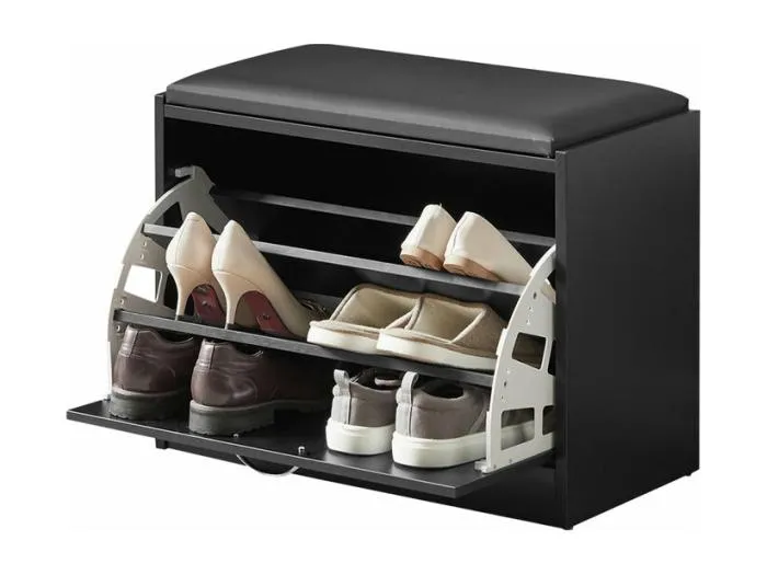 Sitzbank FSR16-SCH 60 x 47 x 30 cm Schwarz