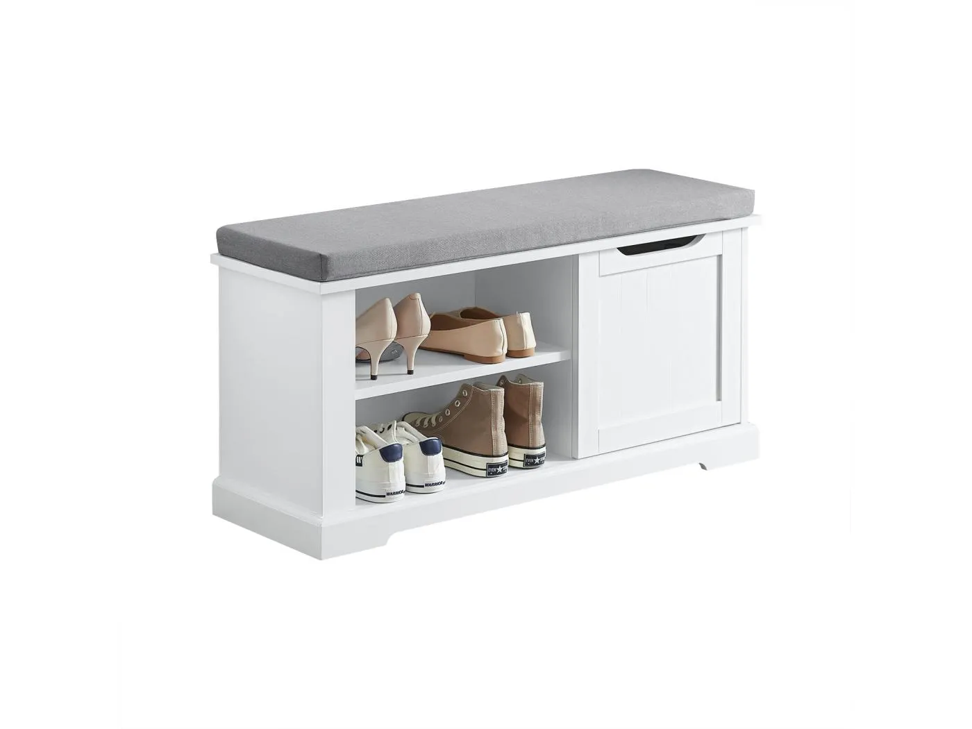 Schuhbank FSR84-W 90 x 45 x 30 cm Weiß