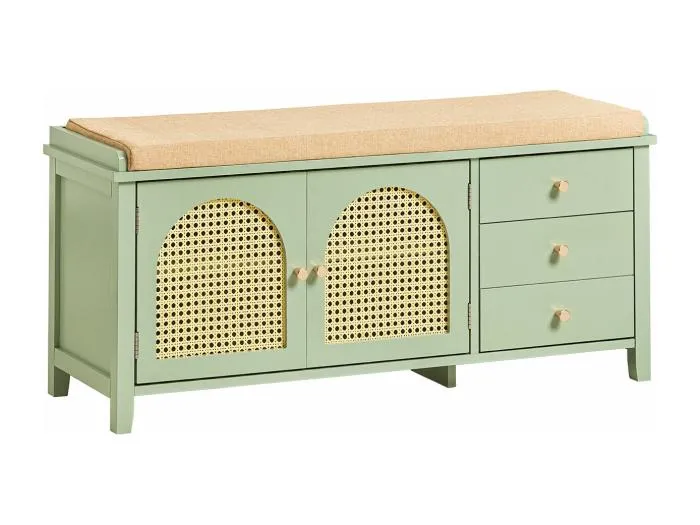 Schuhbank FSR129-GR 100 x 46 x 34 cm Grün