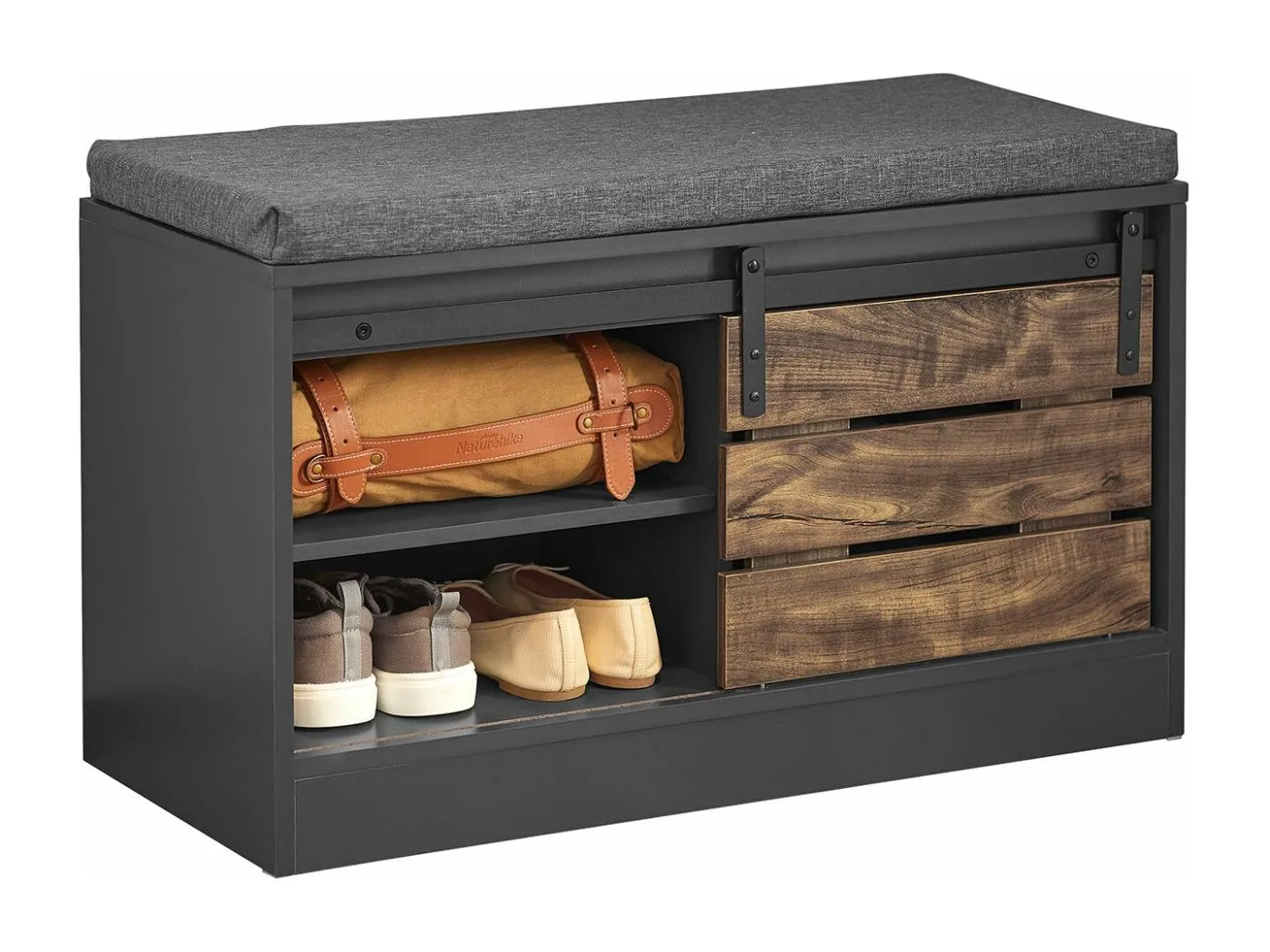 Schuhbank FSR120-HG 80 x 48 x 35 cm Grau