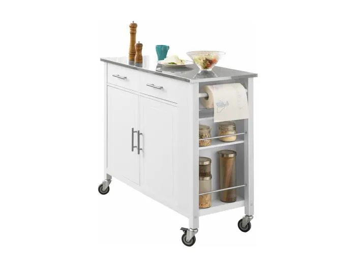 Kücheninsel FKW108-W 107 x 94 x 46 cm Weiß