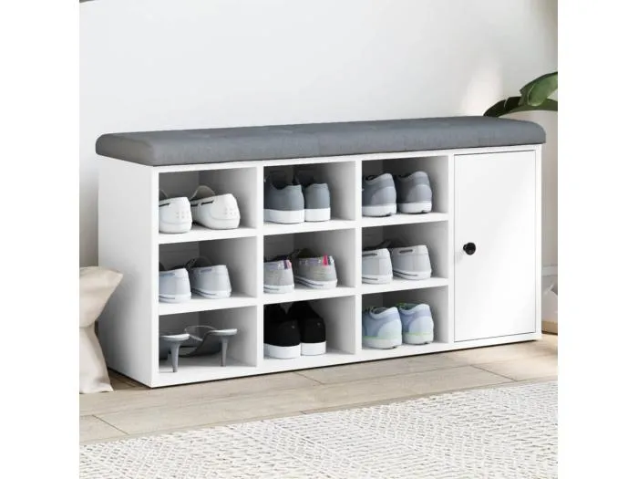 Schuhbank Weiß 102x32x50 cm Holzwerkstoff