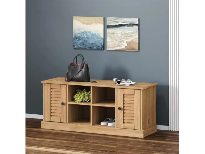 Schuhbank VIGO 106x35x45 cm Massivholz Kiefer