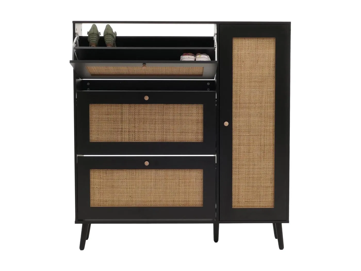 Rattan-Schuhkipper MCW-M37, Schwarz