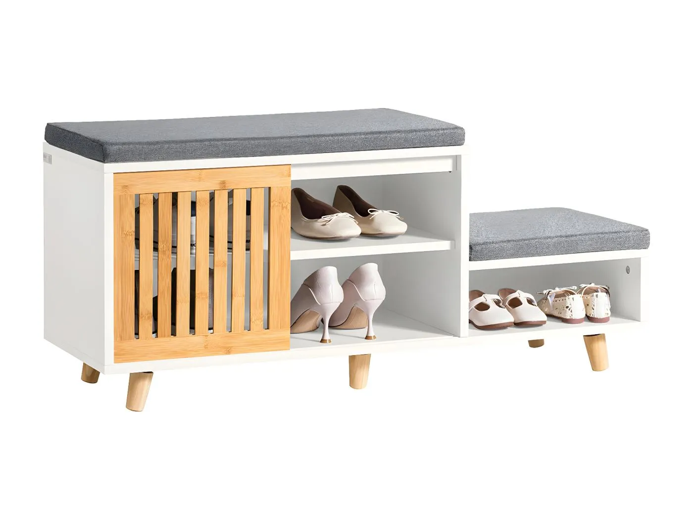 Schuhbank FSR125-WN 101 x 46 x 35 cm Weiß