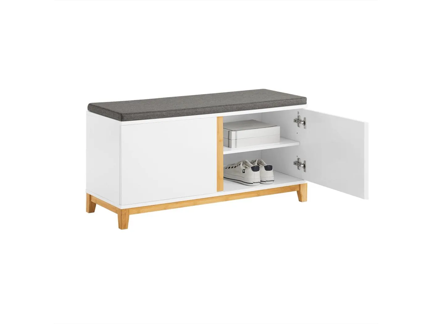 Schuhbank FSR117-W 90 x 46 x 34 cm Weiß