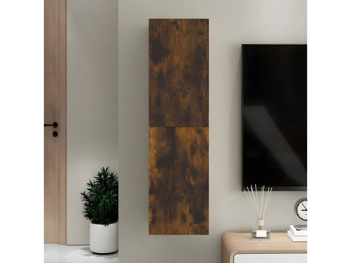 TV-Wandschrank Räuchereiche 30,5x30x110 cm