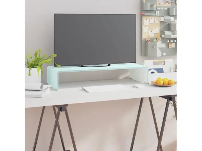 TV-Aufsatz/Monitorerhöhung Glas Grün 70x30x13 cm