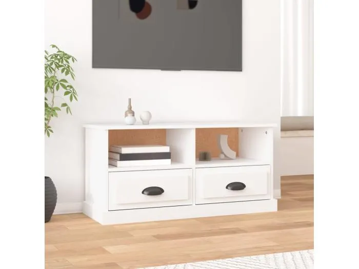 TV-Schrank Weiß 93x35,5x45 cm Holzwerkstoff