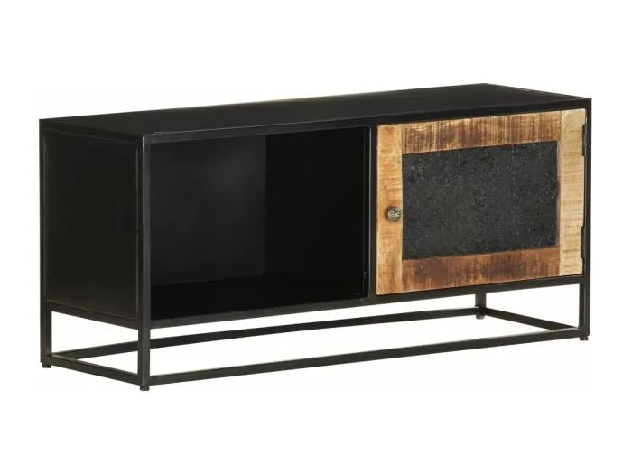 TV-Schrank 90x30x40 cm Raues Mangoholz