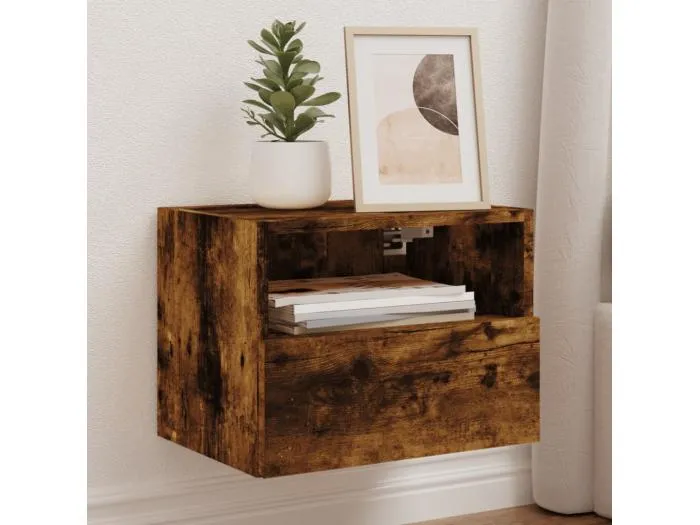 TV-Wandschränke 2 Stk. Räuchereiche 40x30x30 cm Holzwerkstoff