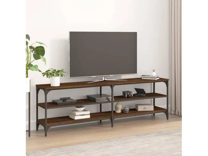 TV-Schrank Braun Eichen-Optik 160x30x50 cm Holzwerkstoff