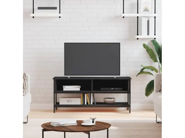 TV-Schrank Schwarz 100x35x45 cm Holzwerkstoff