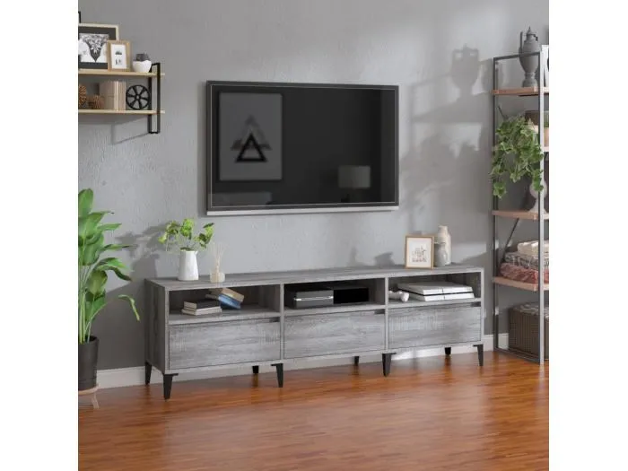 TV-Schrank Grau Sonoma 150x30x44,5 cm Holzwerkstoff