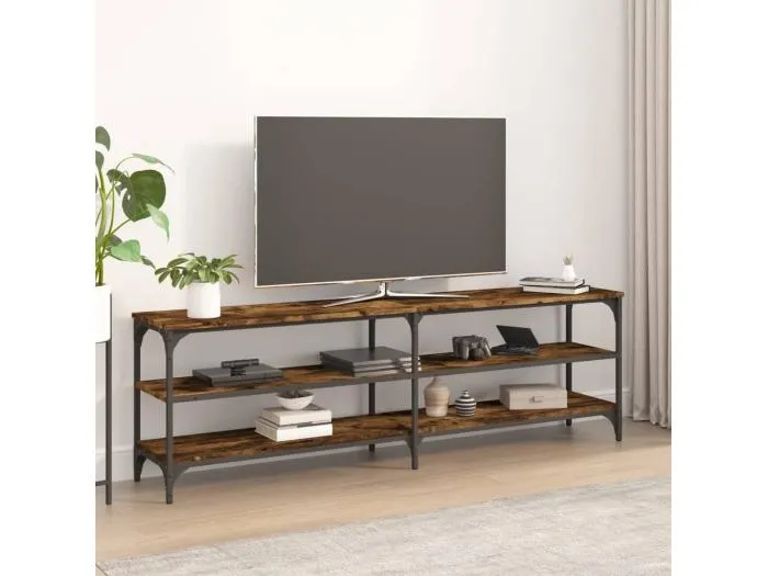 TV-Schrank Räuchereiche 160x30x50 cm Holzwerkstoff