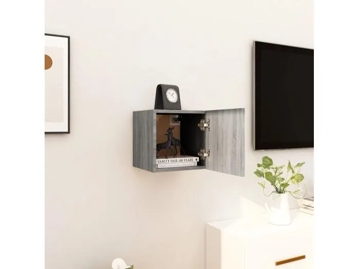 TV-Wandschrank Grau Sonoma 30,5x30x30 cm