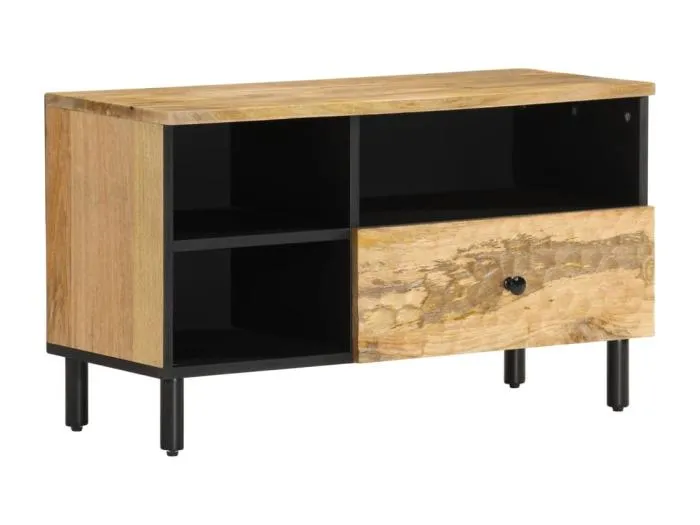 TV-Schrank 80x33x46 cm Massivholz Mango