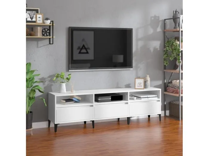 TV-Schrank Weiß 150x30x44,5 cm Holzwerkstoff