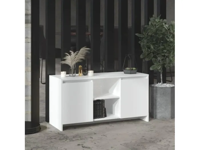 TV-Schrank Weiß 102x37,5x52,5 cm Holzwerkstoff