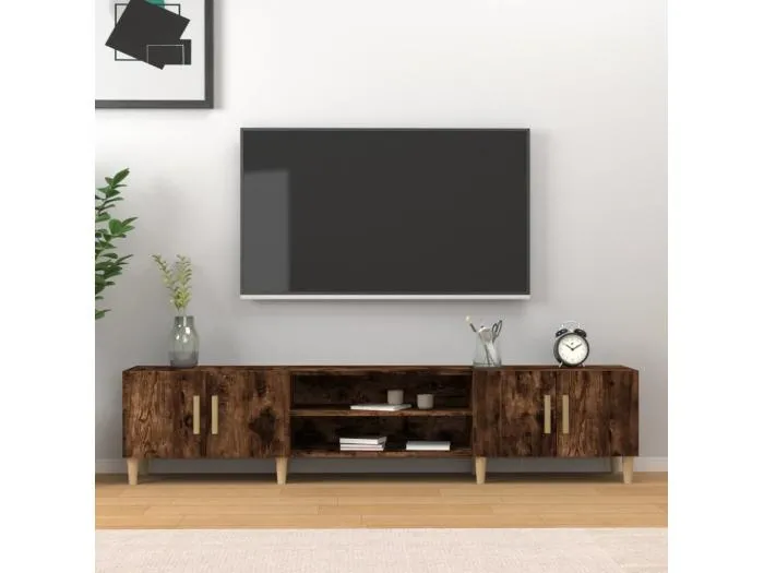TV-Schrank Räuchereiche 180x31,5x40 cm Holzwerkstoff