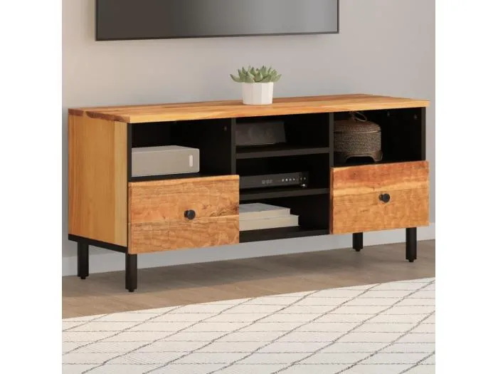 TV-Schrank 100x33x46 cm Massivholz Akazie