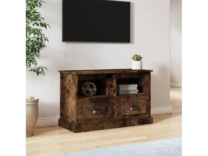 TV-Schrank Räuchereiche 80x35x50 cm Holzwerkstoff
