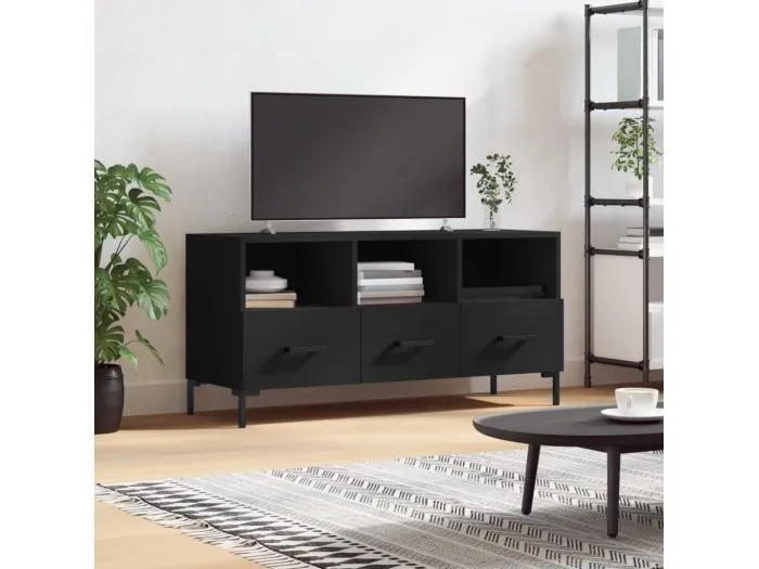 TV-Schrank Schwarz 102x36x50 cm Holzwerkstoff