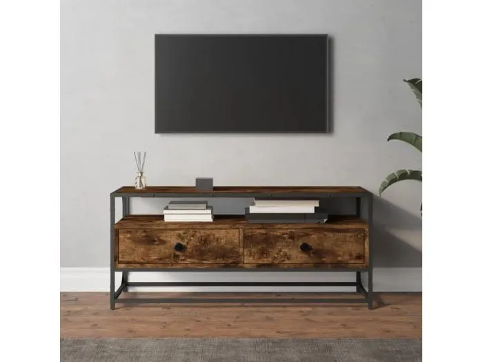 TV-Schrank Räuchereiche 100x35x45 cm Holzwerkstoff