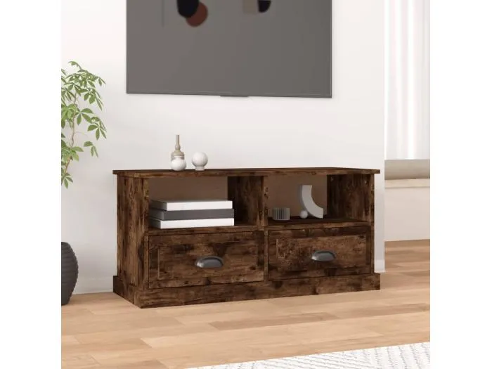 TV-Schrank Räuchereiche 93x35,5x45 cm Holzwerkstoff