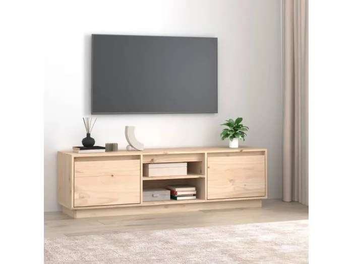 TV-Schrank 140x35x40 cm Massivholz Kiefer