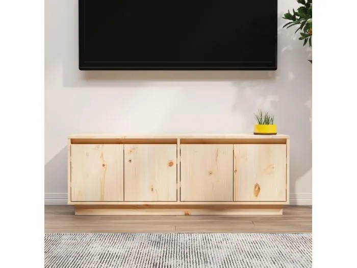 TV-Schrank 110x34x40 cm Massivholz Kiefer