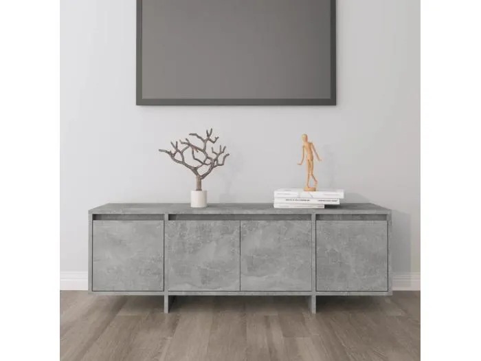 TV-Schrank Betongrau 120x30x40,5 cm Holzwerkstoff