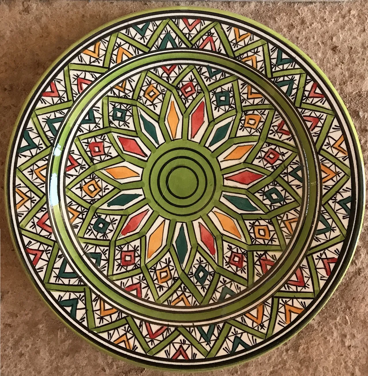 Zierteller Pistazie, Ø 25 cm, H 3 cm