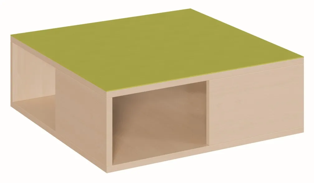 Quadratpodest halb geschlossen, wechselseitig