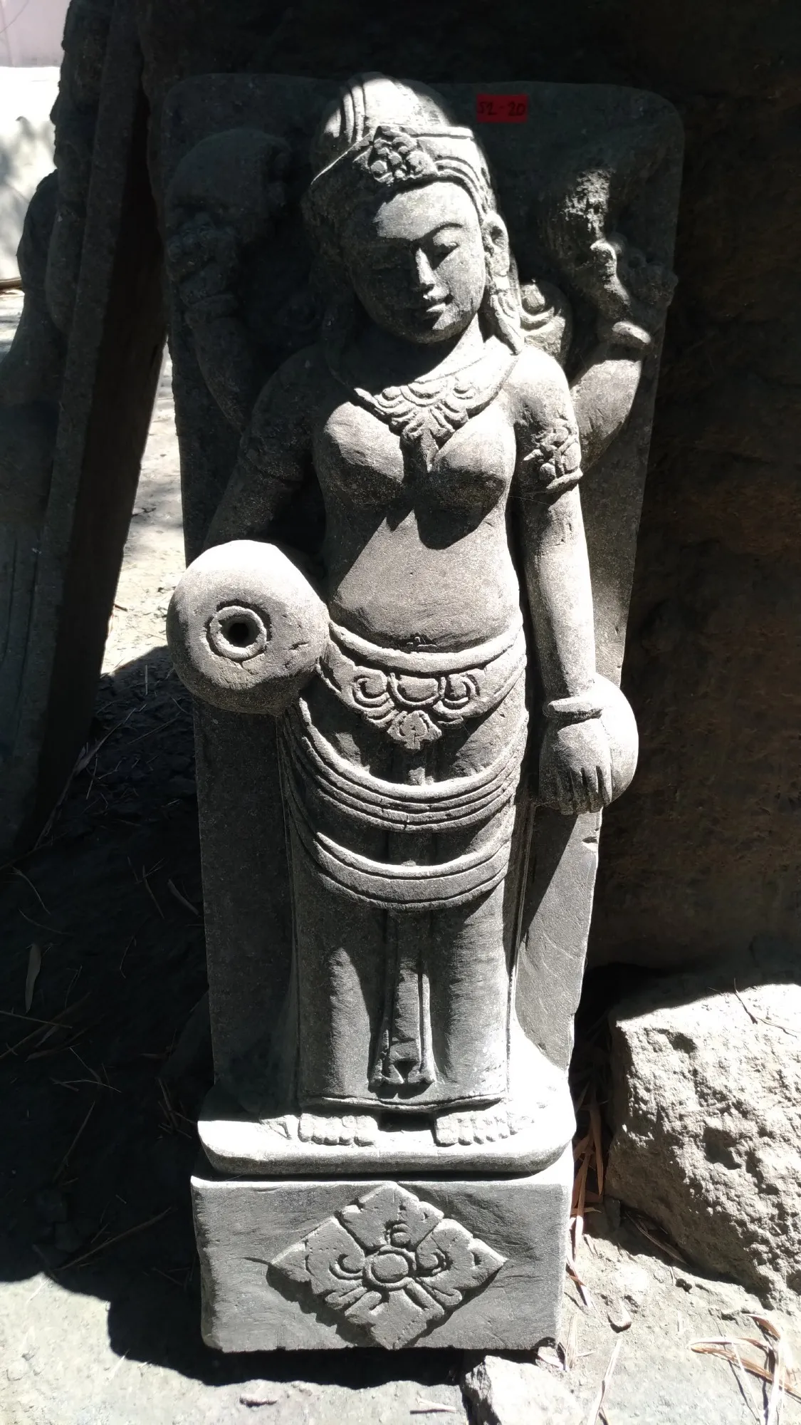 Naturstein 'Wand-Relief', natur, T 15 cm, B 32 cm, H 107 cm