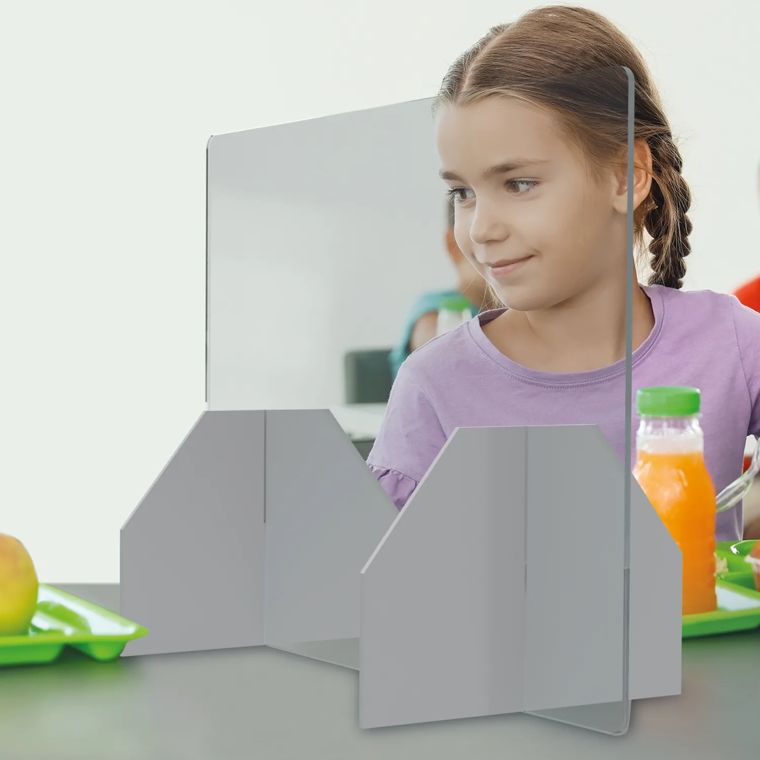 Tischtrennwand Stecksystem mit Acrylglas - Sparset / 5 Stk.