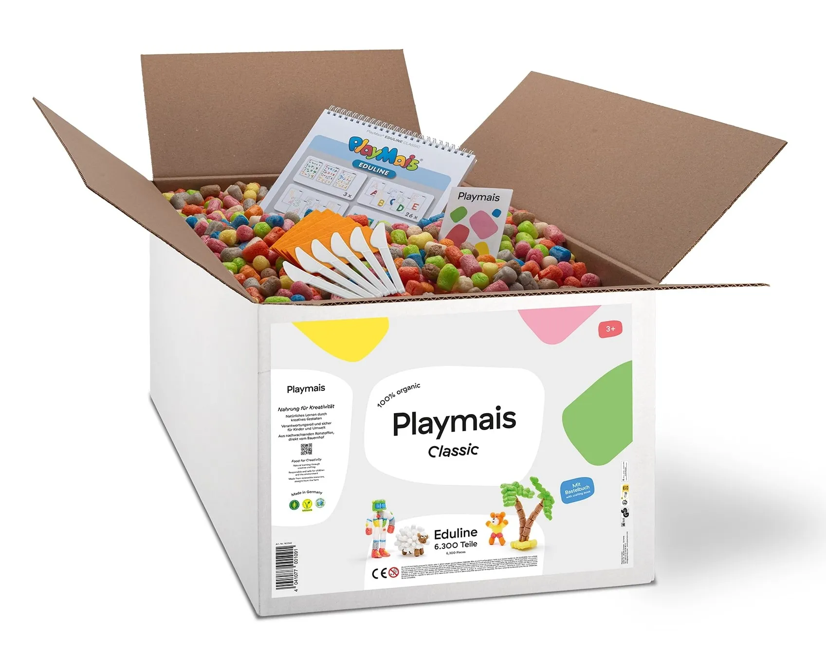 Playmais “EDULINE 6300 Large”, Set aus 6.300 Bausteinen aus Mais