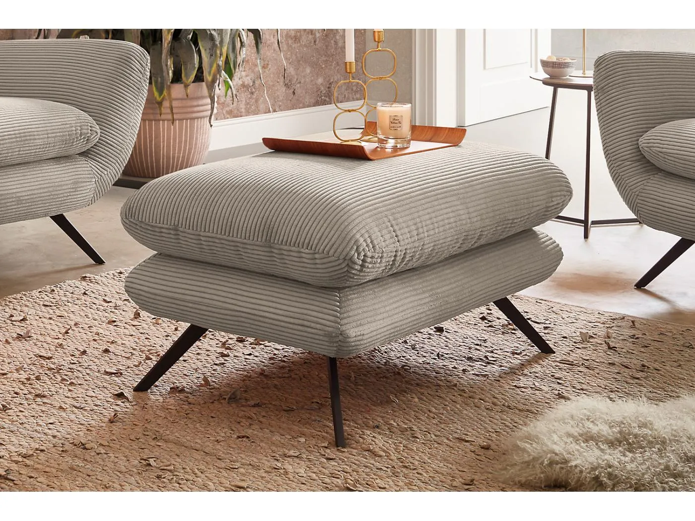 Hockerbank - Granit Cord - CHARME